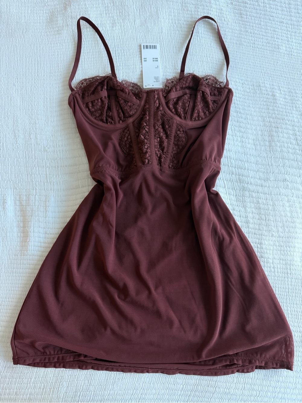 Urban Outfitters Brown Lace Corset Dress Size Small Brand New w/ Tags